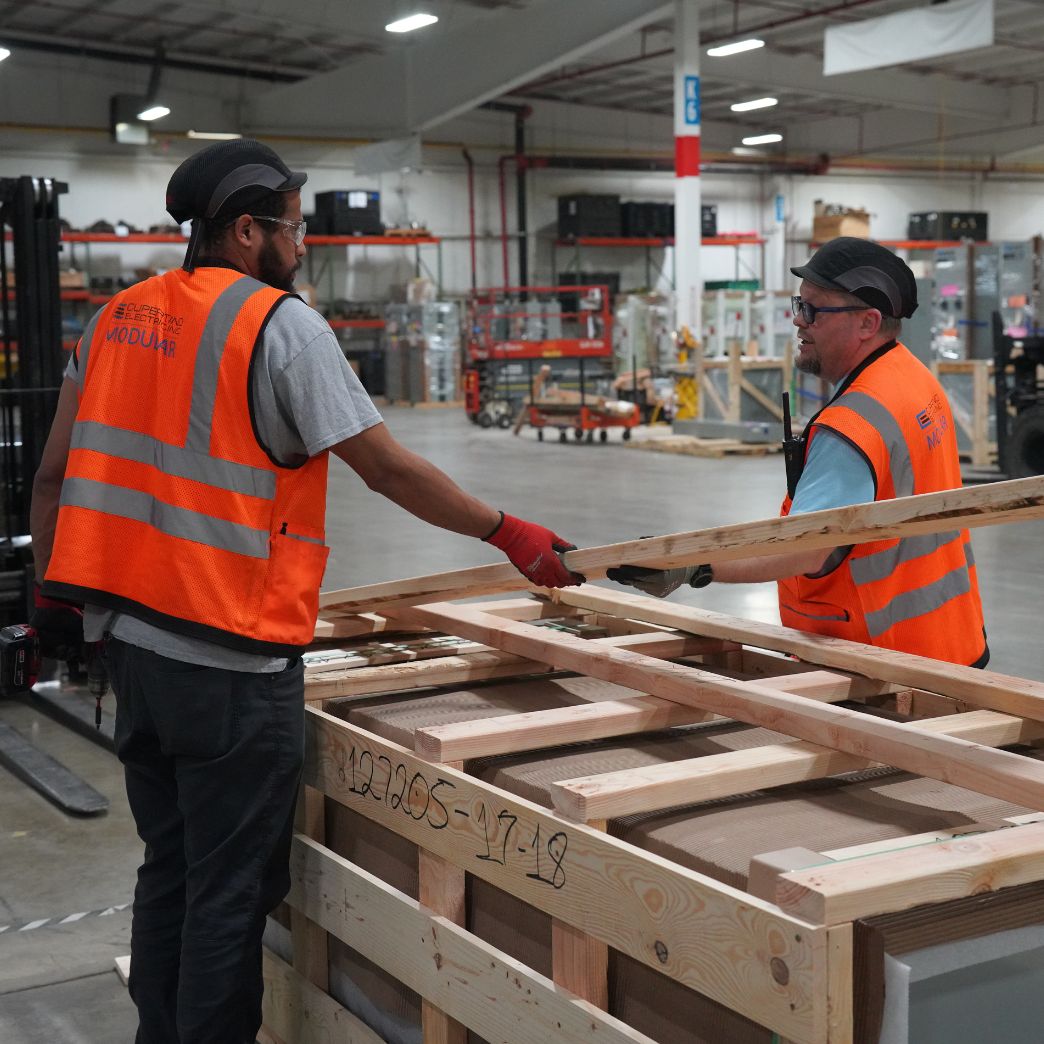 CEI workers in Edgerton warehouse