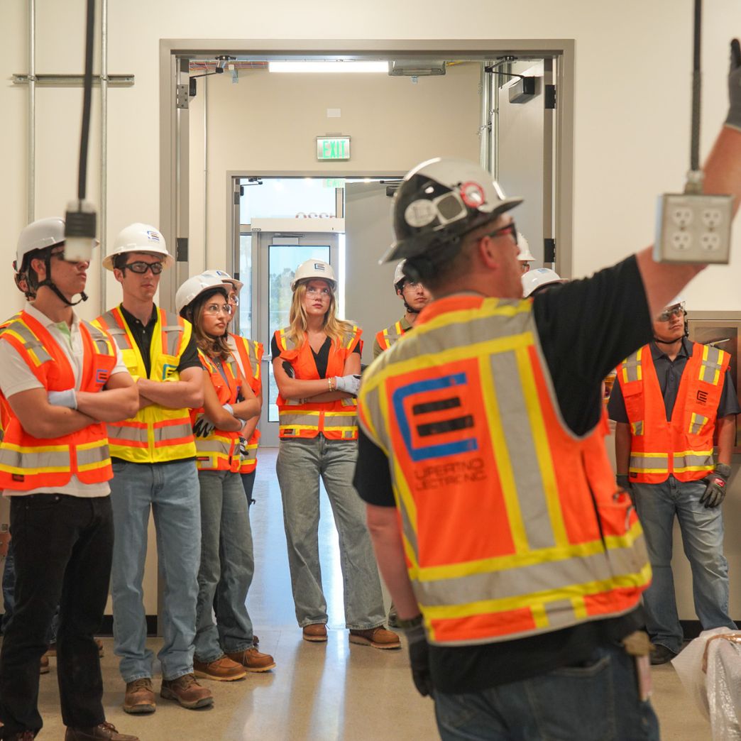 CEI interns on a job walk