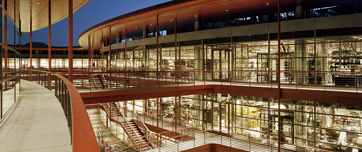 Glass enclosed clean room and labs