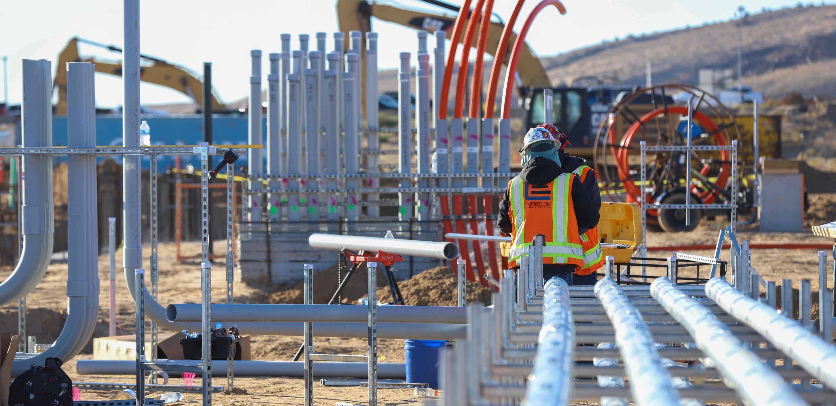 CEI workers at a data center project