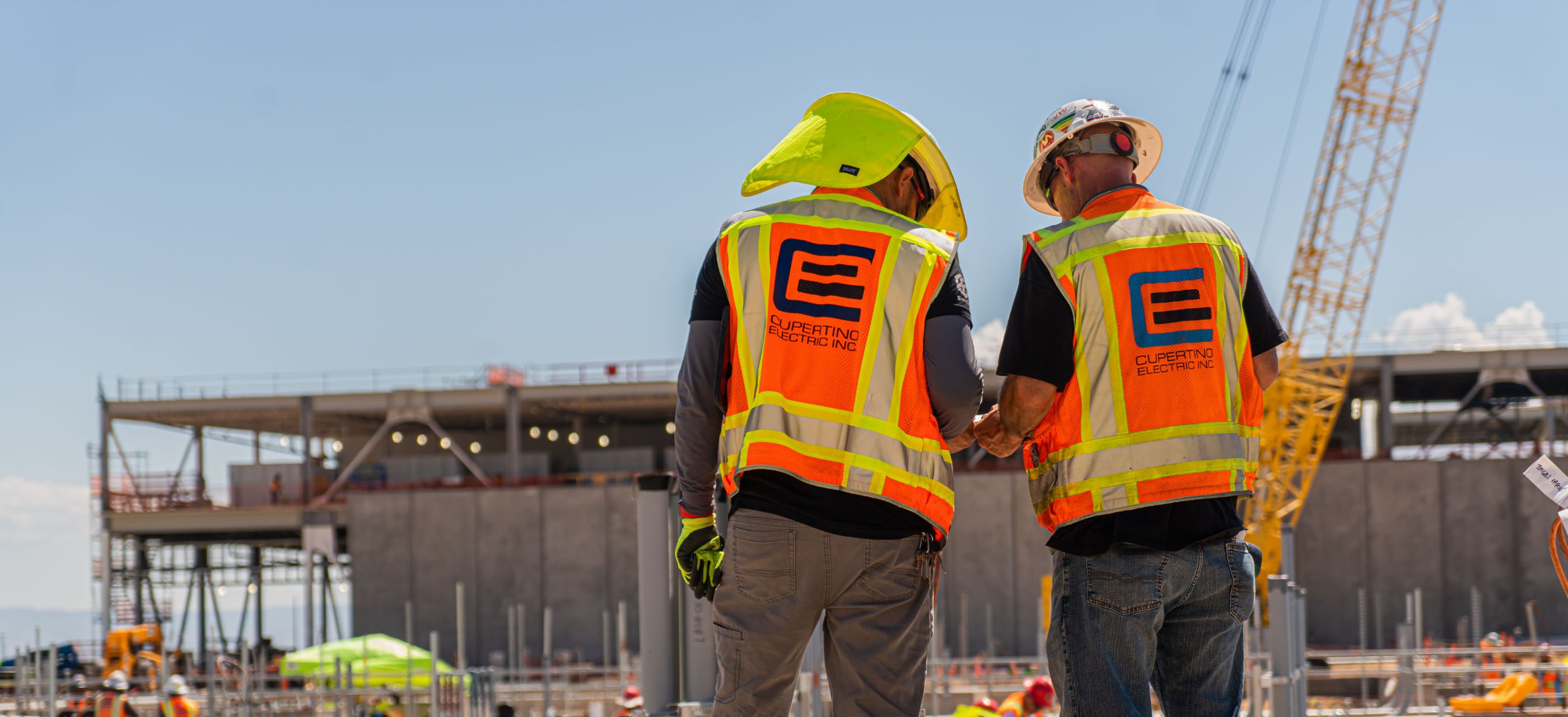 CEI workers at a data center project